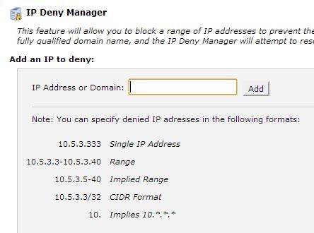IP Deny Manager
