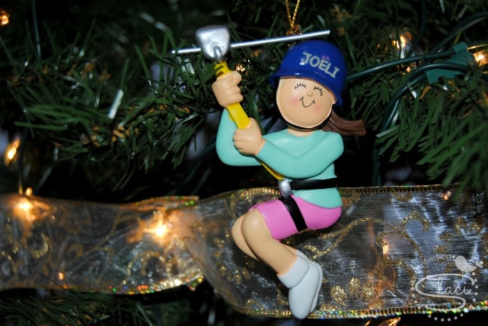 zipline personalized ornament