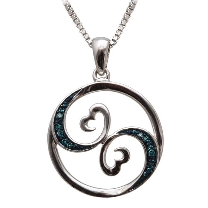 Open Heart Waves pendant