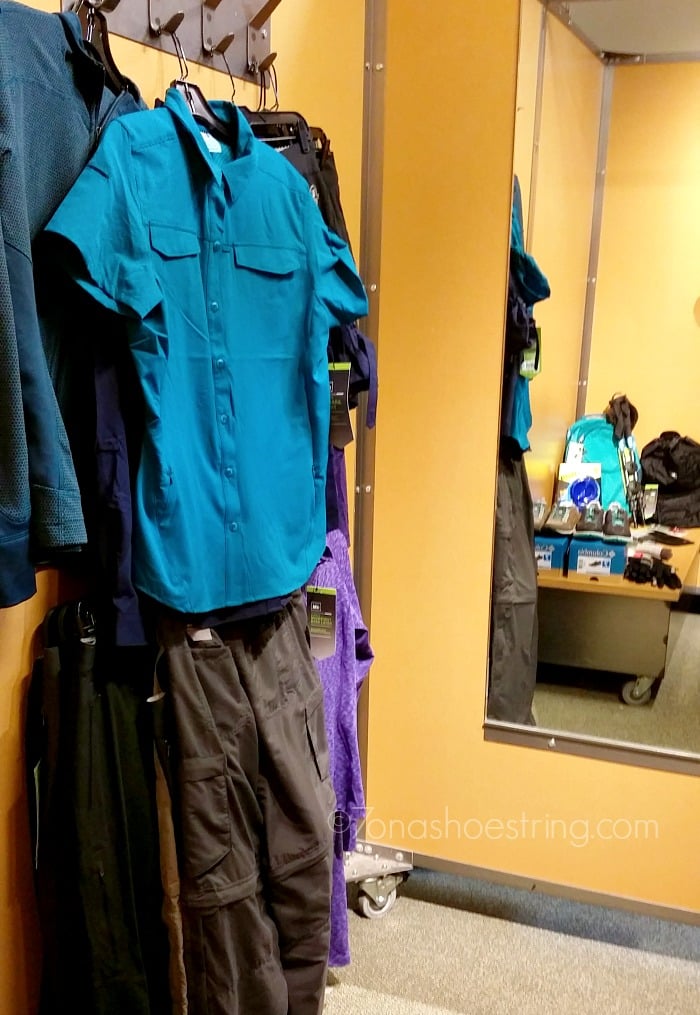 REI fitting room