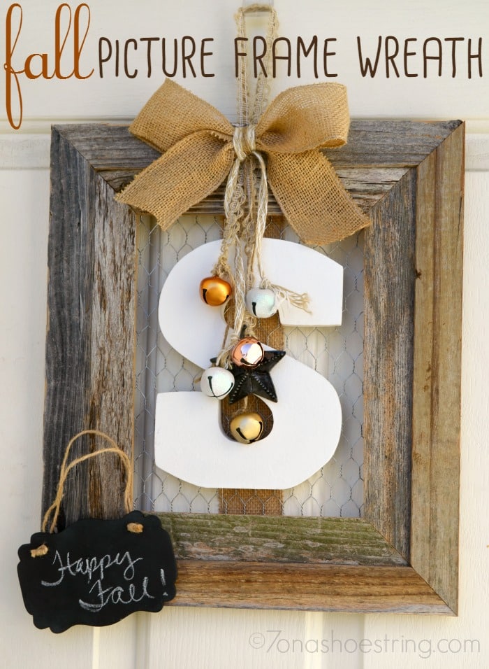 Fall Picture Frame Wreath Craft