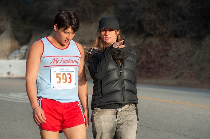 McFARLAND, USA Carlos Pratts and Director Niki Caro