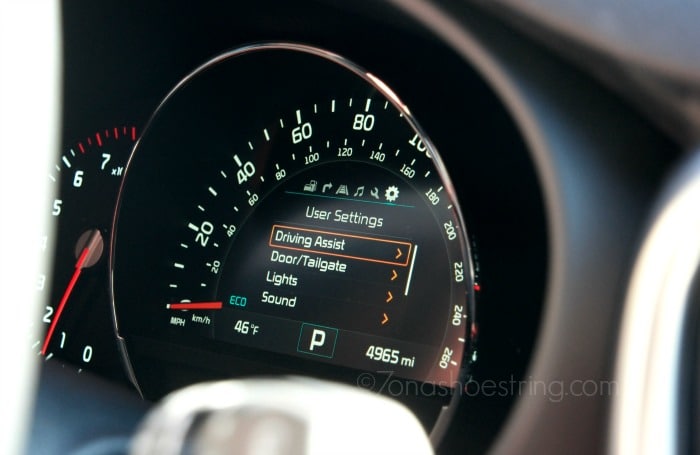 Kia Sorento user settings