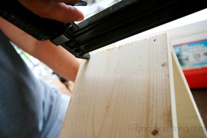 use nailer to assemble wood box