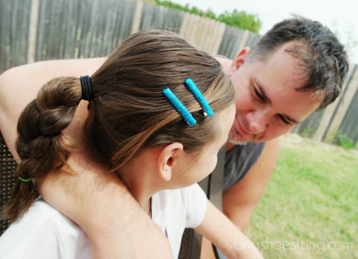 Teaching Dad to Braid with Goody Hair Products