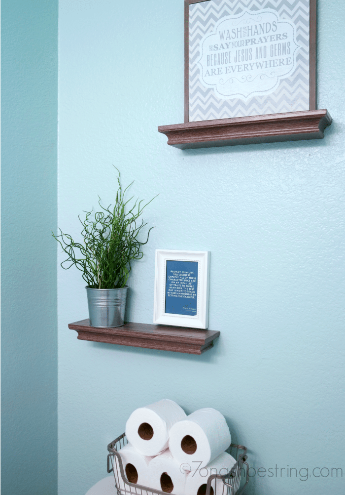 DIY powder bathroom makeover