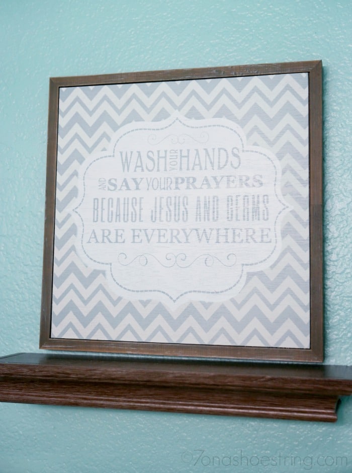 powder room makeover decor