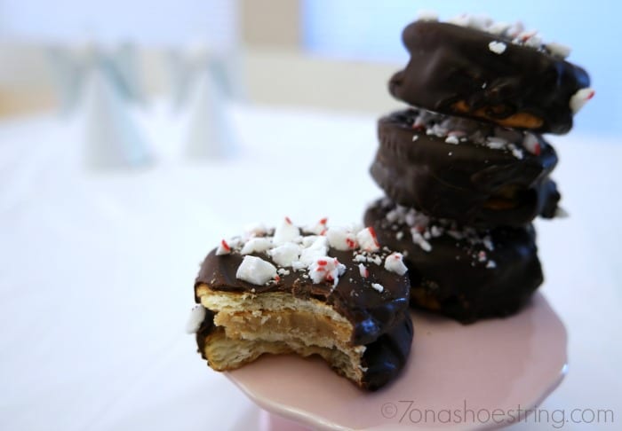 Chocolate covered Ritz cookies