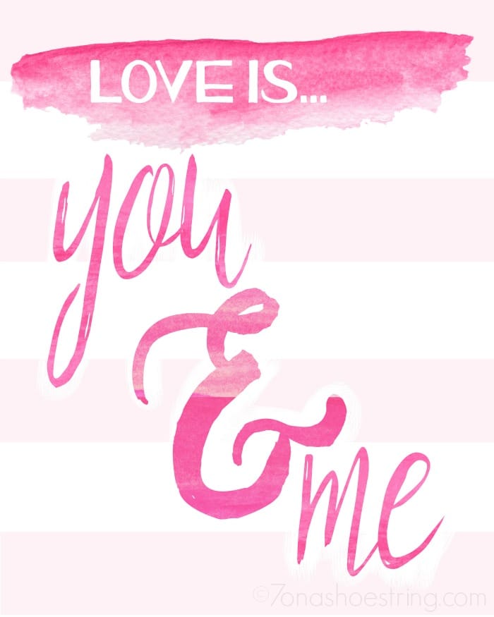 Love is You and Me printable