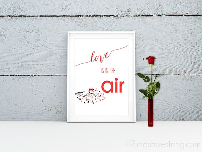 Love is in the Air printable poster