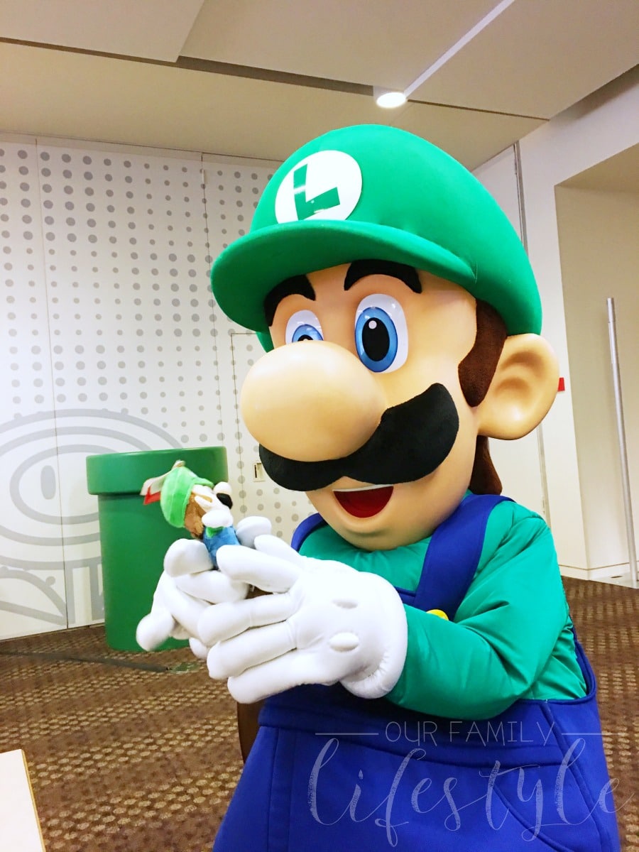 Luigi with a stuffed Luigi Luigi with a stuffed Luigi