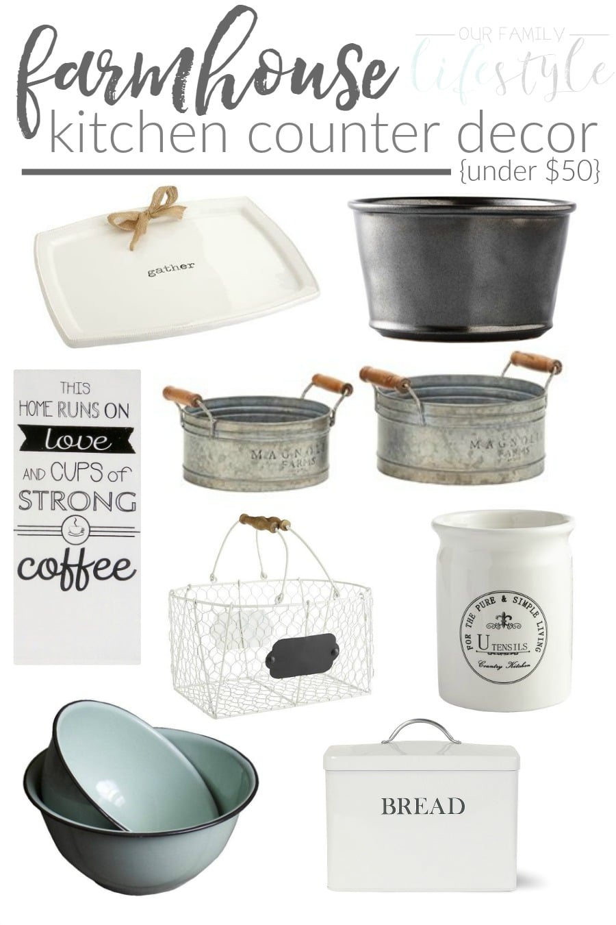 Farmhouse Kitchen Counter Decor Under $50 Farmhouse Kitchen Counter Decor Under $50