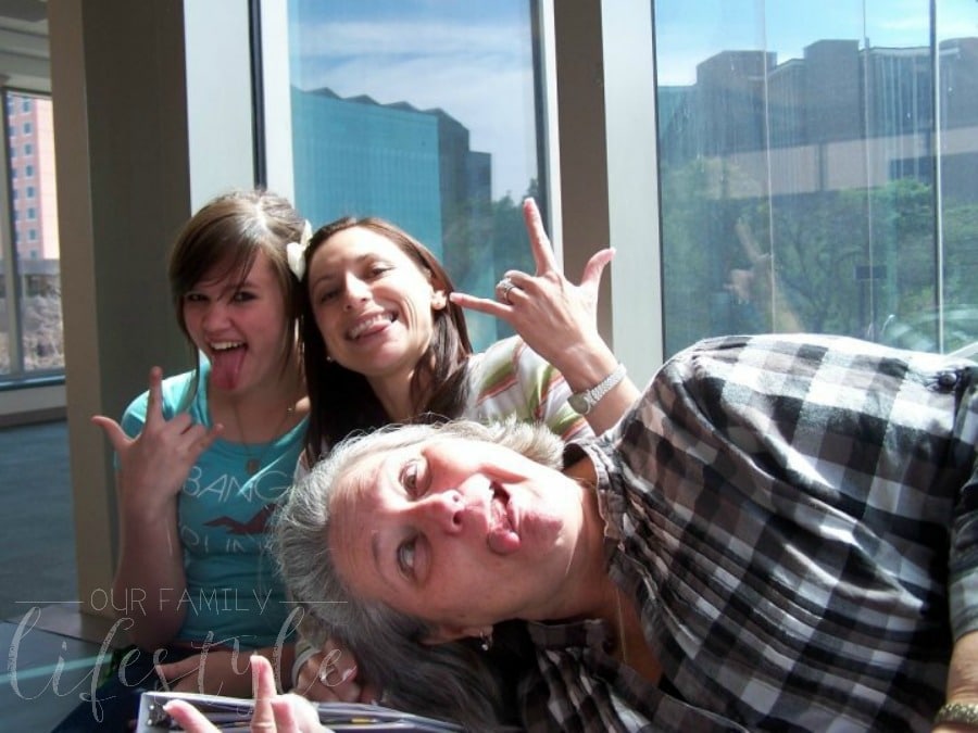 Chey Steph and Mom at MD Anderson