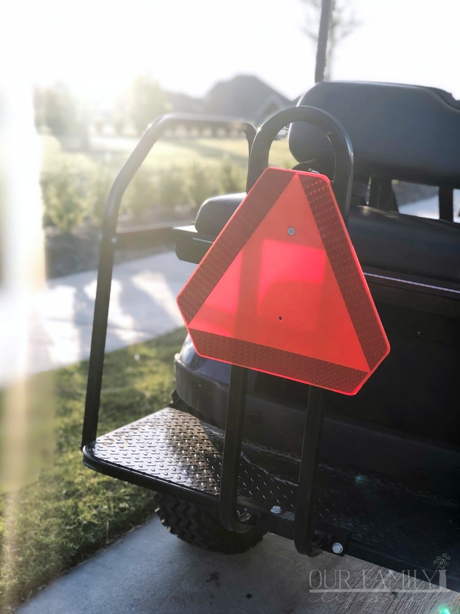 golf cart slow-moving vehicle emblem