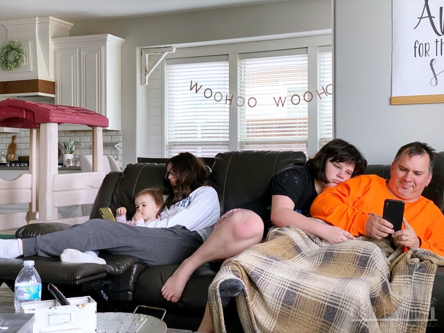 family time on couch
