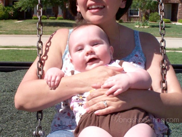 swinging-with-baby in lap
